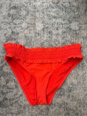Tory Burch Coral Orange Ruffled Swim Bottoms